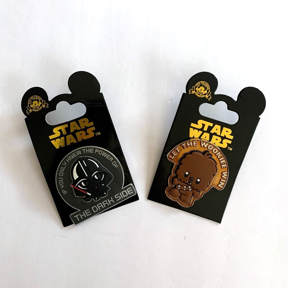 2 Disney Star Wars Darth Vader Chewbacca Cuties Let The Wookie Win The Dark Side